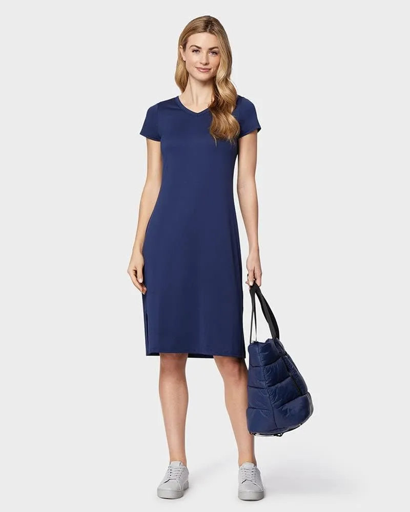32 DEGREEES Womens Cool T-Shirt Dress | Moisture Wicking | Ultra-Soft | Anti - Odor | Side Slits