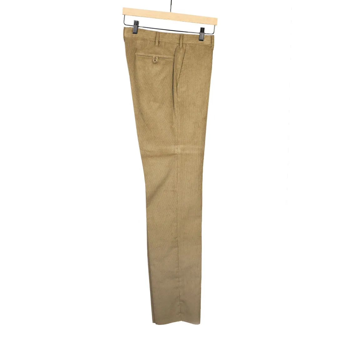 Beige medium-wale corduroy cotton trousers (restock)