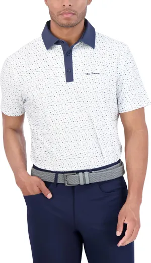 Ben Sherman Men's Performance Extra Soft Polo Golf Shirts Stretch, Moisture-Wicking, Odor Resistant