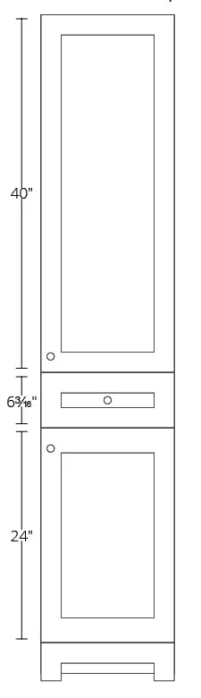 Cabinetsmith Linen Tower ( Open to the Left )