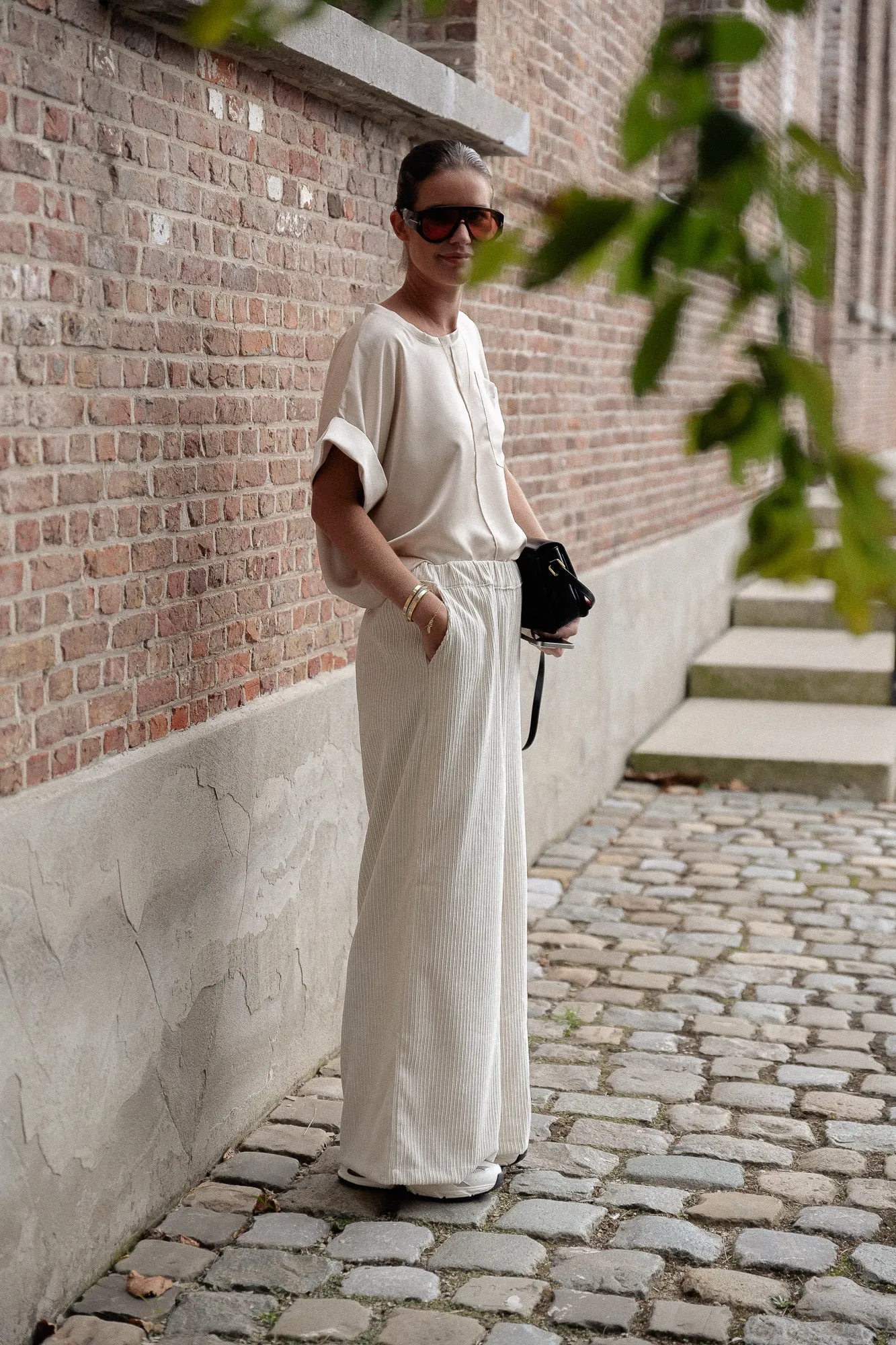 Capucine velvet pants ecru