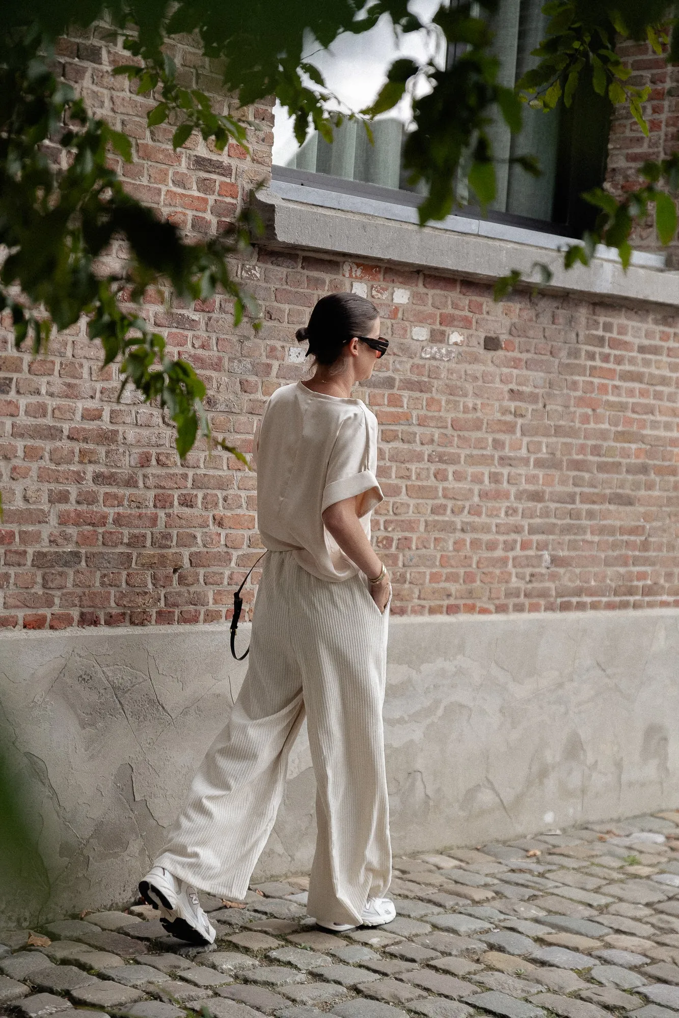 Capucine velvet pants ecru