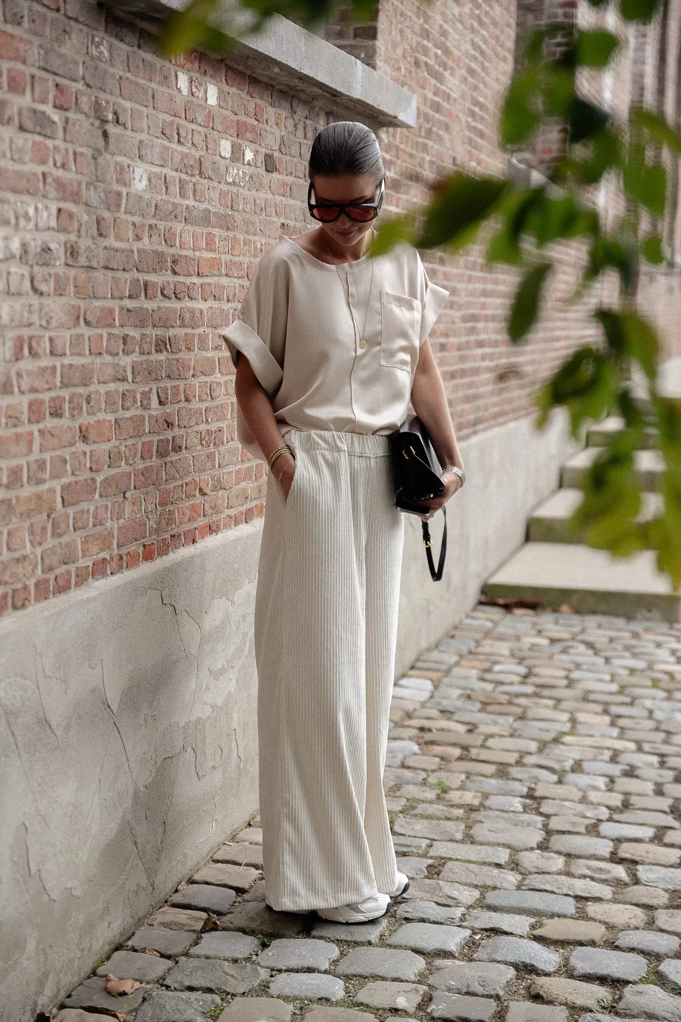 Capucine velvet pants ecru