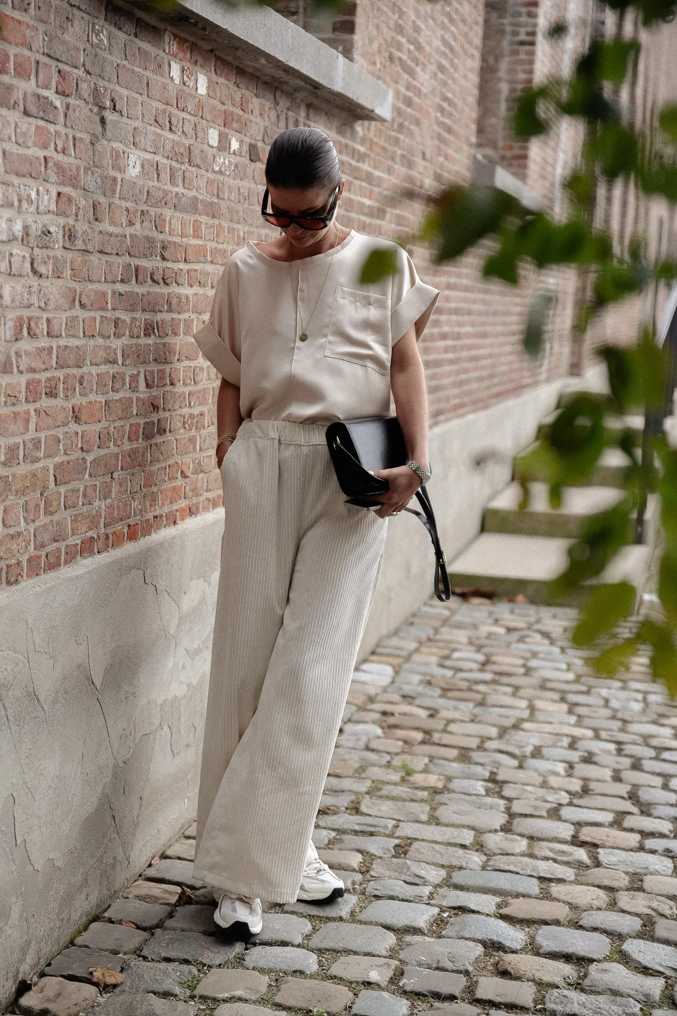 Capucine velvet pants ecru