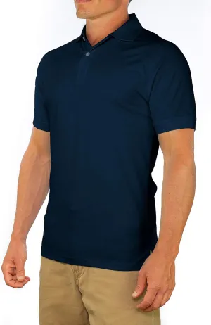 CC Perfect Slim Fit Polo Shirts for Men   Stretch | Breathable Sweat Wicking Short Sleeve Fitted Collared Mens Polo T Shirt