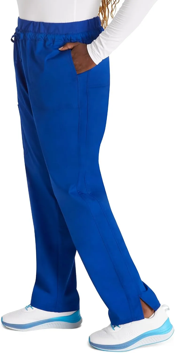 Cherokee Scrub Pants for Women Mid Rise Tapered Leg Drawstring Bottom WW105