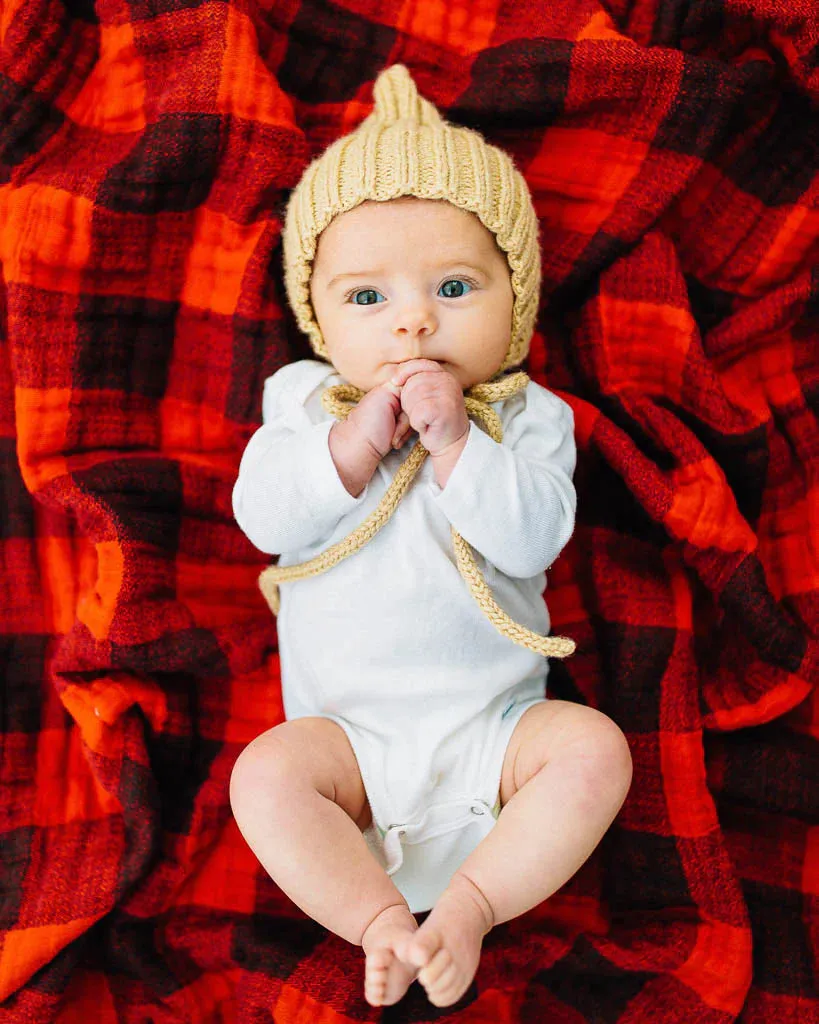 Cotton Swaddle, Red Plaid