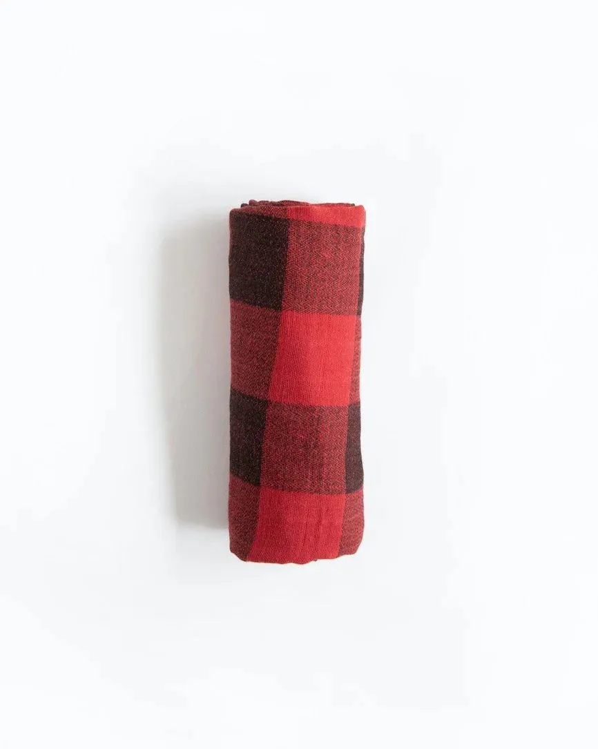 Cotton Swaddle, Red Plaid