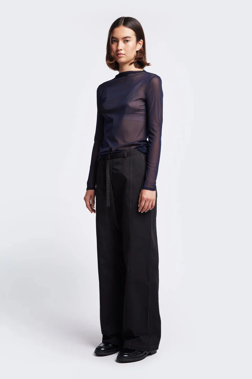 Found Tie Front Pant - Black