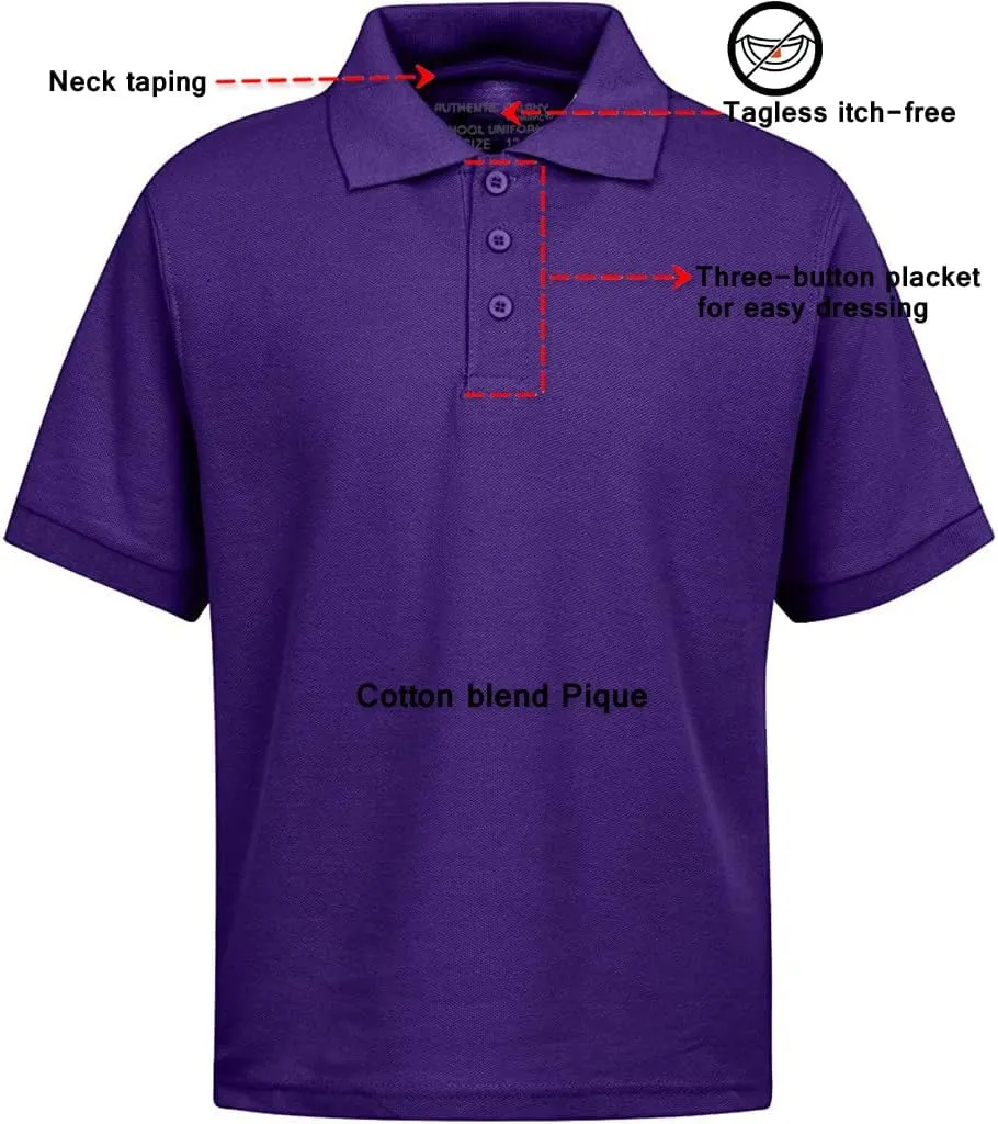 Galaxy by Harvic Boy's Short Sleeve Polo Shirts School Uniform