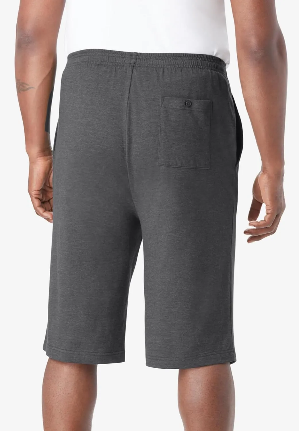 KingSize Men's Big & Tall Lightweight Extra Long Jersey Shorts