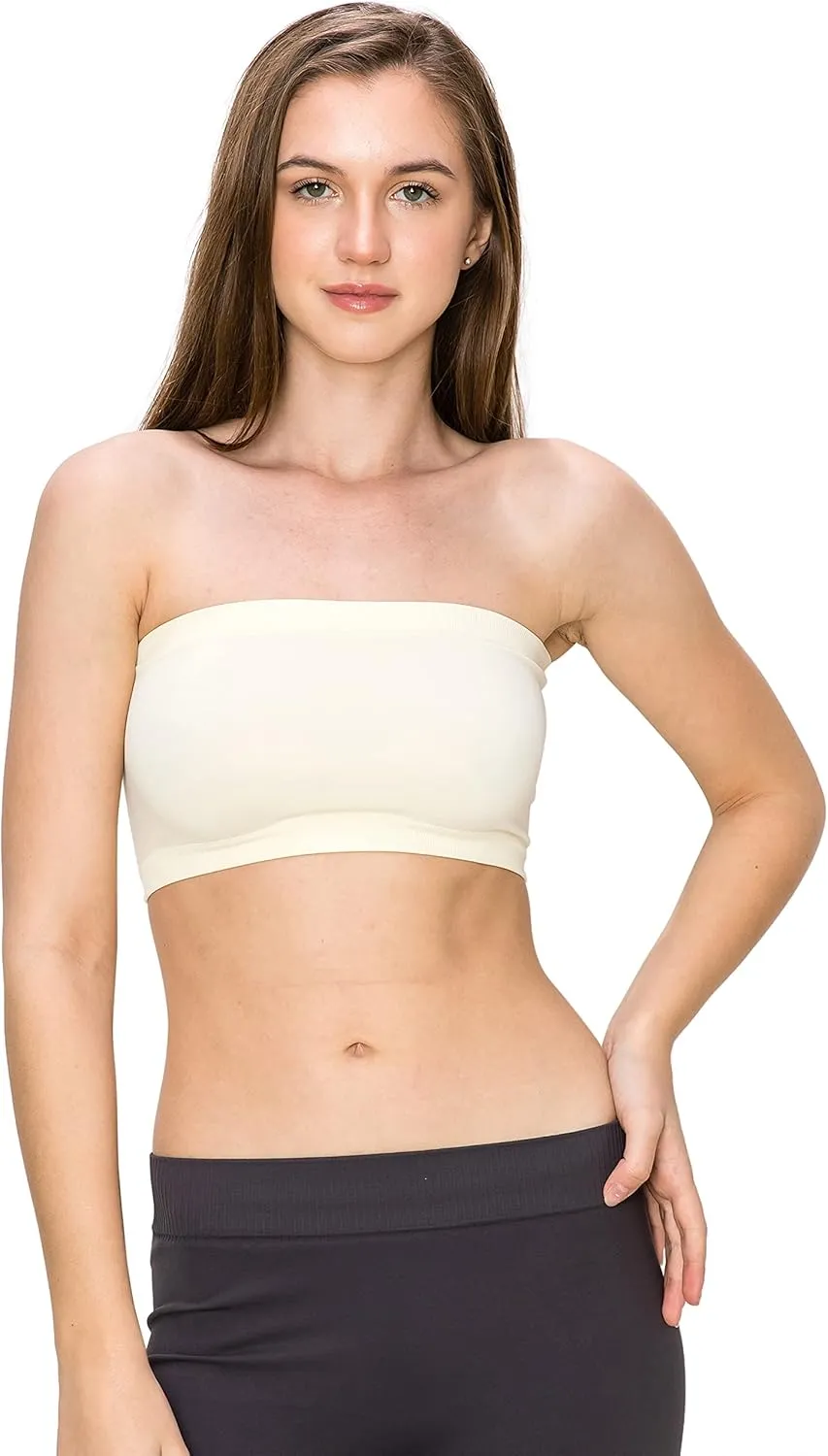 Kurve Seamless Bandeau Tube top - UV Protective Fabric, Rated UPF 50  (Non-Padded) -Made in USA-