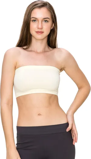 Kurve Seamless Bandeau Tube top - UV Protective Fabric, Rated UPF 50  (Non-Padded) -Made in USA-