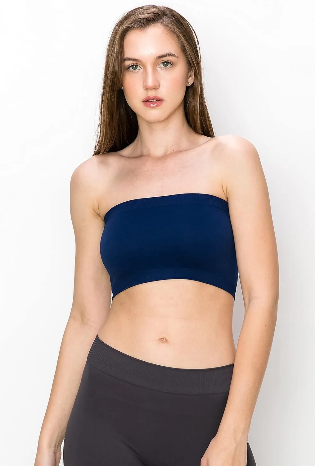 Kurve Seamless Bandeau Tube top - UV Protective Fabric, Rated UPF 50  (Non-Padded) -Made in USA-