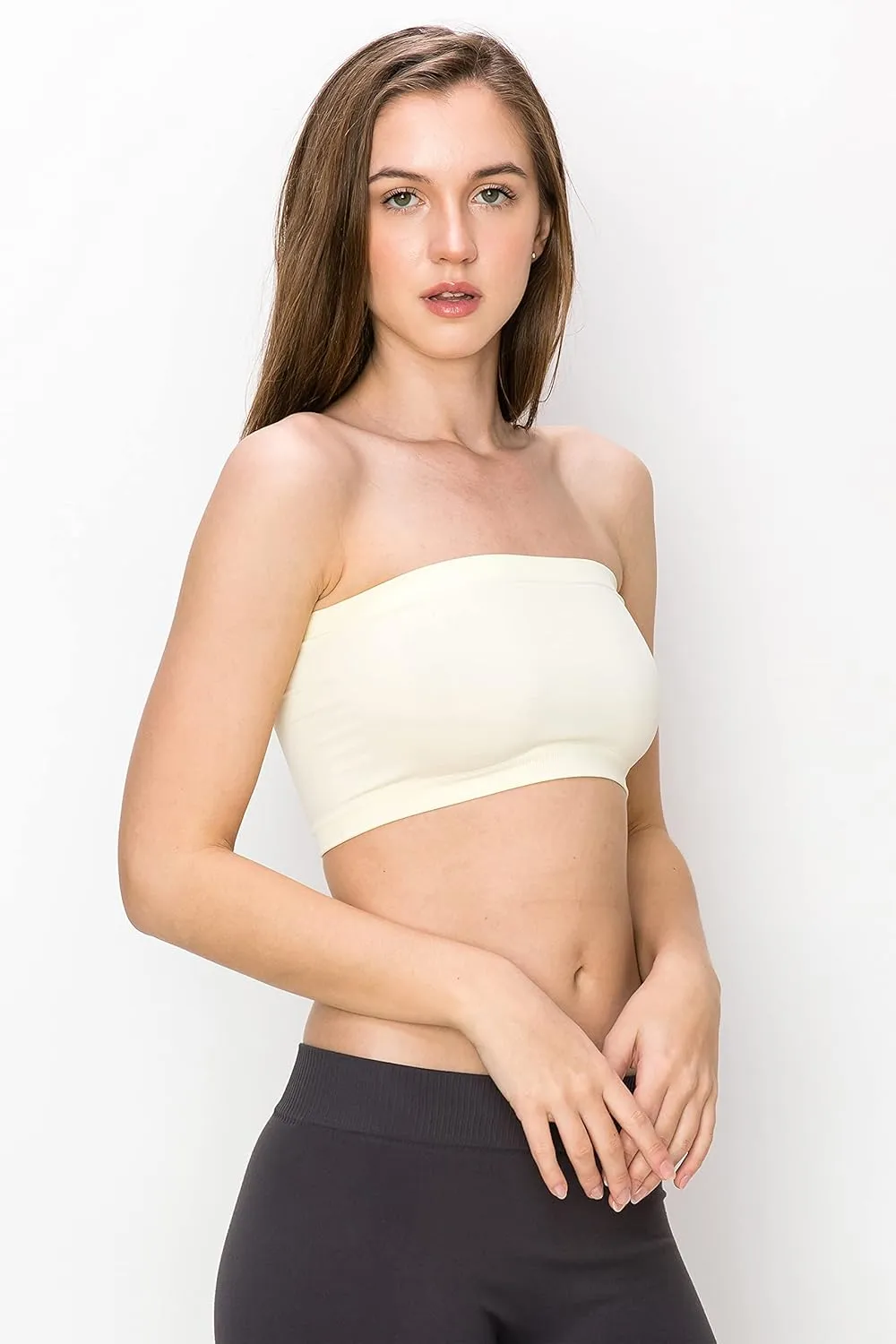 Kurve Seamless Bandeau Tube top - UV Protective Fabric, Rated UPF 50  (Non-Padded) -Made in USA-
