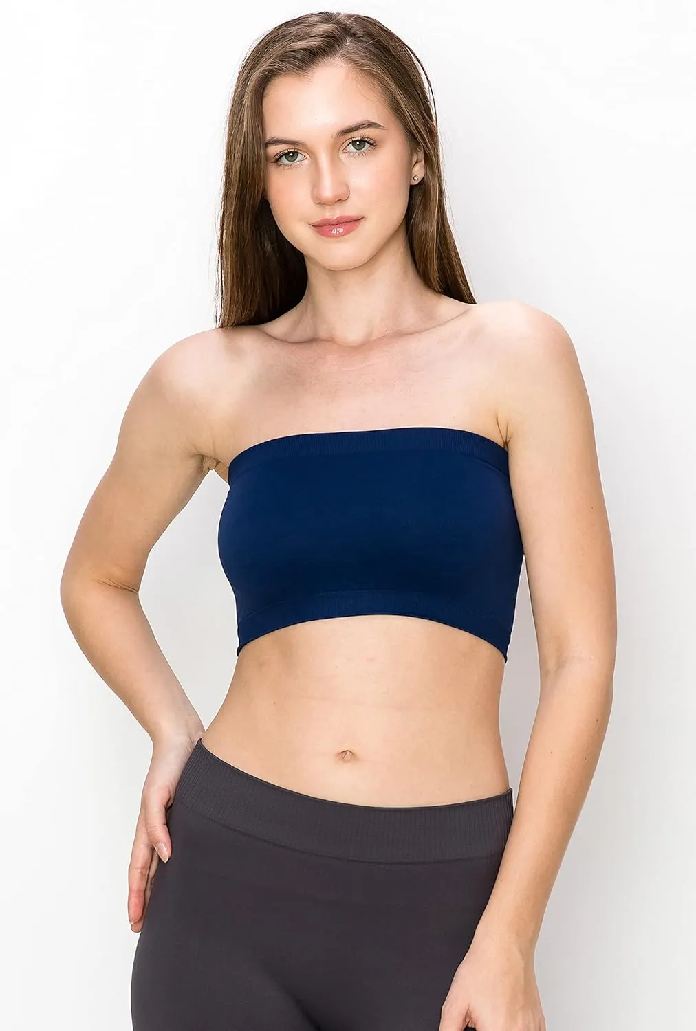 Kurve Seamless Bandeau Tube top - UV Protective Fabric, Rated UPF 50  (Non-Padded) -Made in USA-