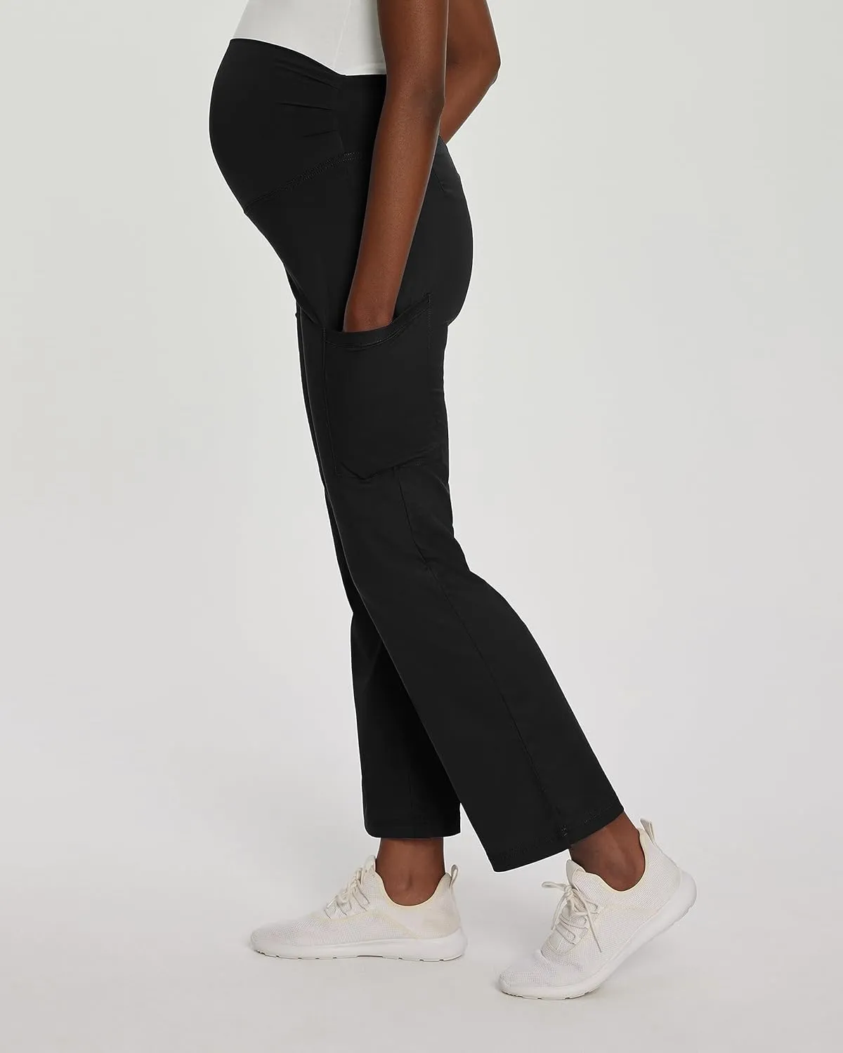 Landau Proflex Tailored Fit Stretch 3-Pkt Maternity Scrub Pants for Women 2399
