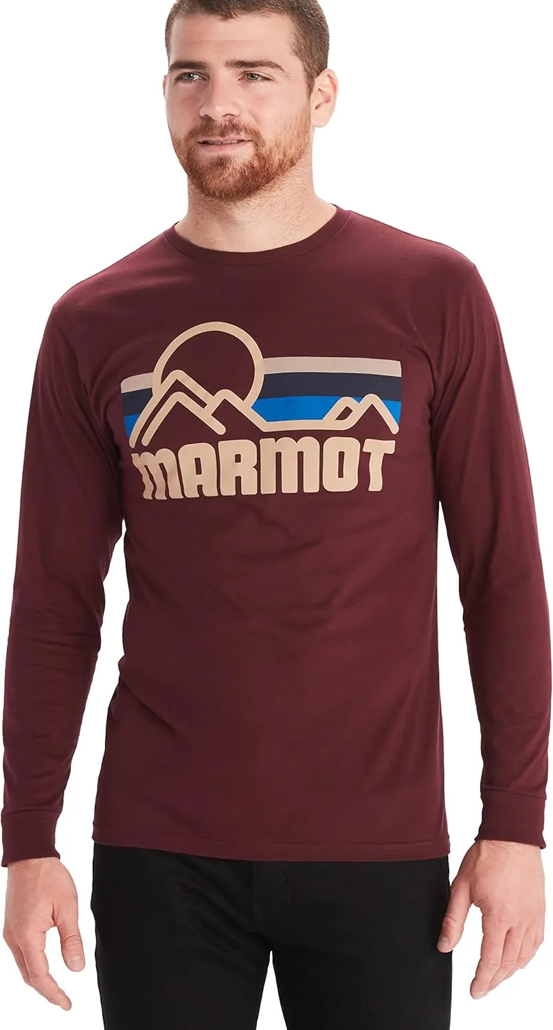 MARMOT Men's Coastal Long-Sleeve T-Shirt - Screen Printed Graphic on Soft, Breathable, Eco-Friendly Cotton/Poly Blend