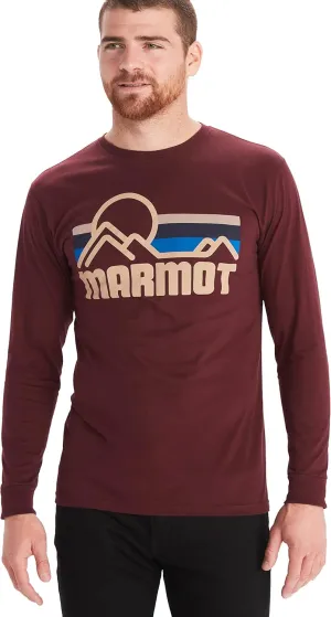 MARMOT Men's Coastal Long-Sleeve T-Shirt - Screen Printed Graphic on Soft, Breathable, Eco-Friendly Cotton/Poly Blend
