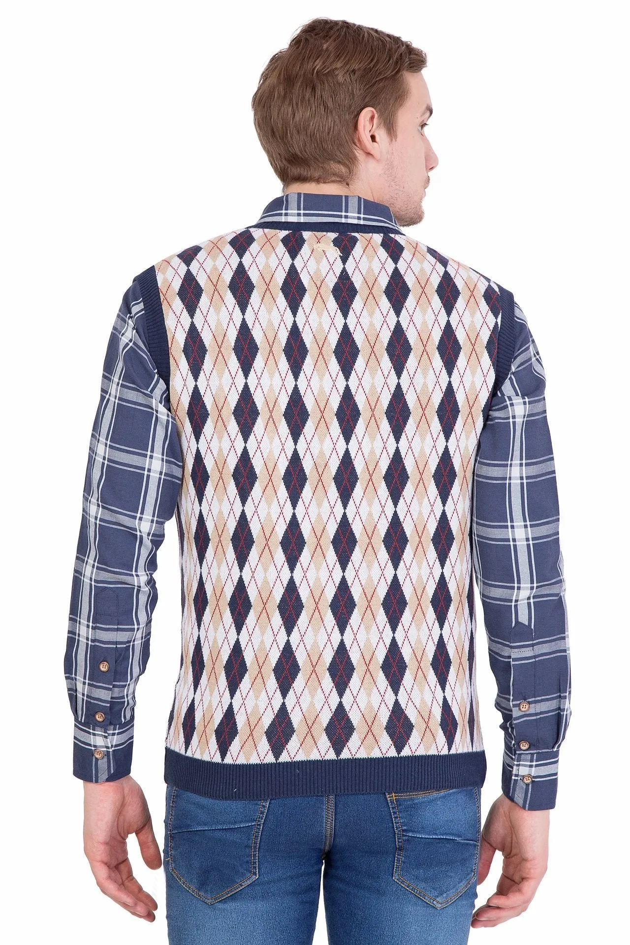 Men Half Sleeve Cotton Sweater