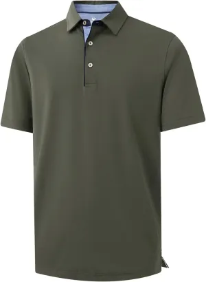 Men's Casual Polo Shirt Short Sleeve Mercerized Cotton Blend Breathable Stretch Classic Fit Business Collared Shirts