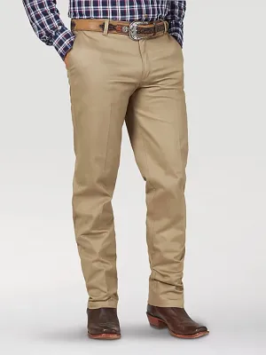 MEN'S WRANGLER CASUALS® FLAT FRONT RELAXED FIT PANTS IN KHAKI | 00096kh