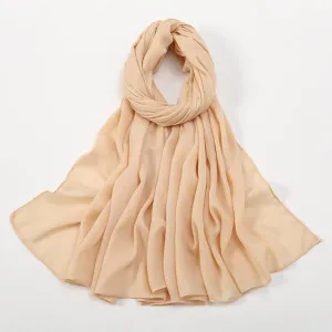 MH064 Breathable Cotton And Linen Herringbone Hijab