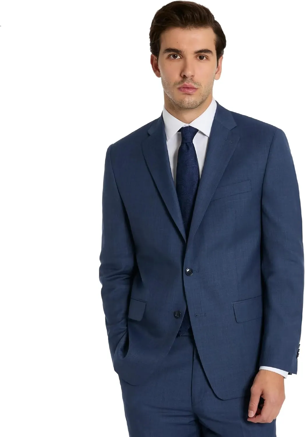 Michael Kors Mens 3-Piece Classic Fit Suit Separates | Blazer, Vest & Pants, Perfect for Weddings, Proms & Formal Events