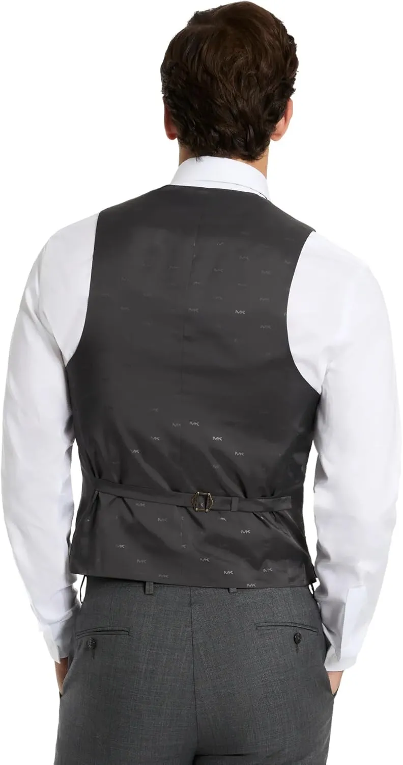 Michael Kors Mens 3-Piece Classic Fit Suit Separates | Blazer, Vest & Pants, Perfect for Weddings, Proms & Formal Events