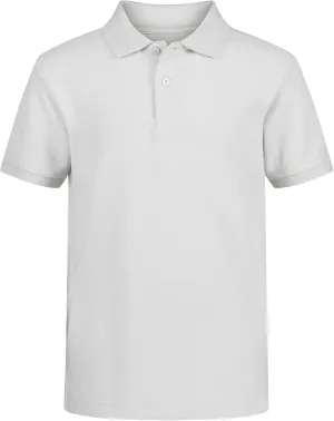 Nautica Boys' Big School Uniform Short Sleeve Polo Shirt, Button Closure, Comfortable & Soft Pique Fabric