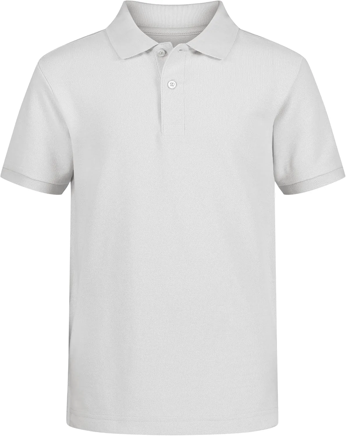 Nautica Boys' Big School Uniform Short Sleeve Polo Shirt, Button Closure, Comfortable & Soft Pique Fabric
