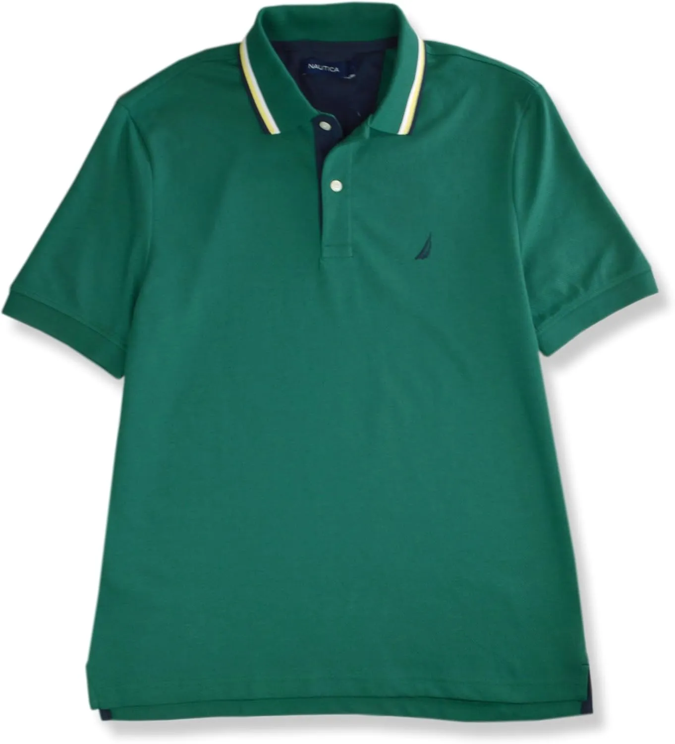 Nautica Mens Classic Fit Cotton Blend Smooth Mesh Performance Polo Shirt,