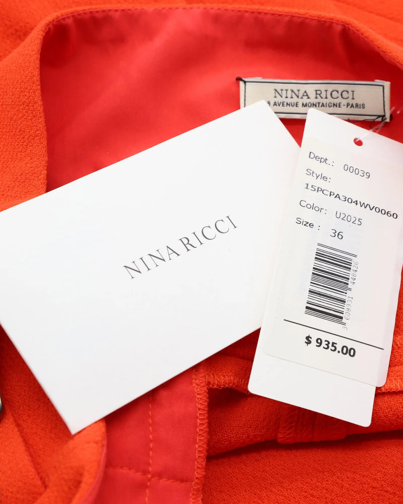 Nina Ricci Shorts in Orange Wool