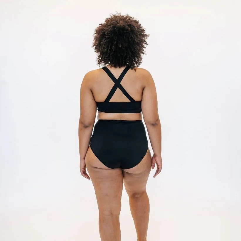 Page High Waisted Swim Bottoms - Black