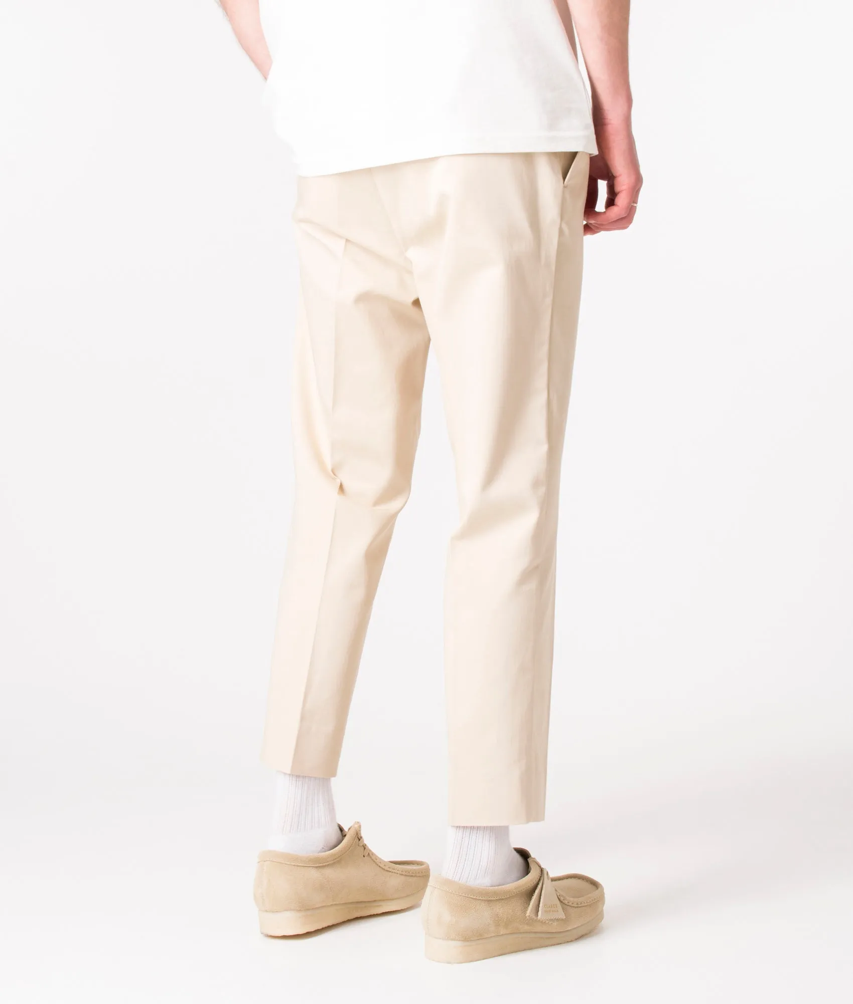 Regular Fit Elasticated Waist Gabardine Trousers