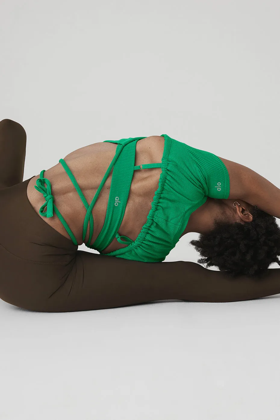 Ribbed Manifest Bra - Green Emerald