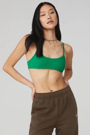 Ribbed Manifest Bra - Green Emerald
