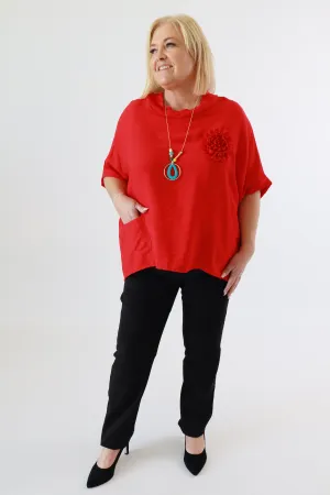 Robell Rose Suede Trousers in Black