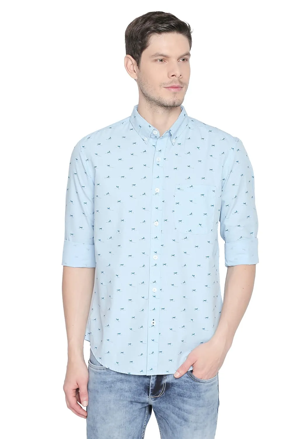 Slim Fit Fila Fil Printed Shirt