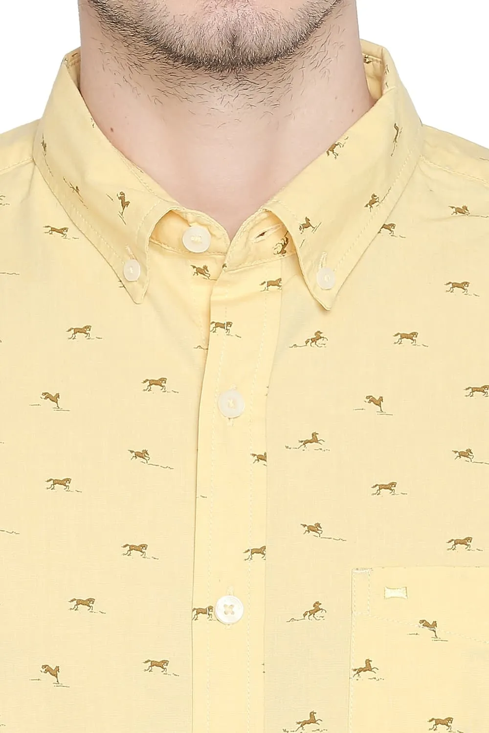 Slim Fit Fila Fil Printed Shirt
