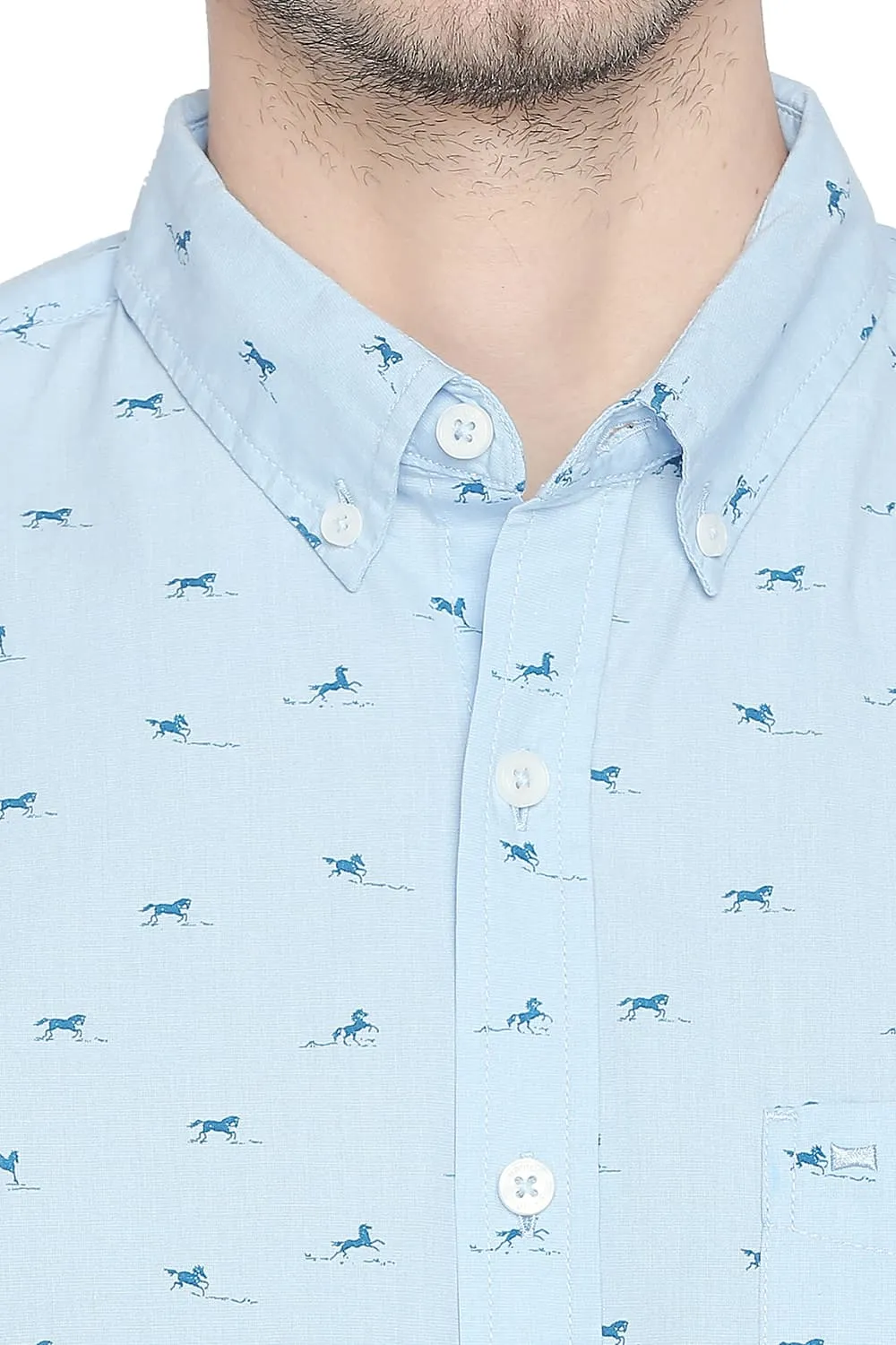 Slim Fit Fila Fil Printed Shirt