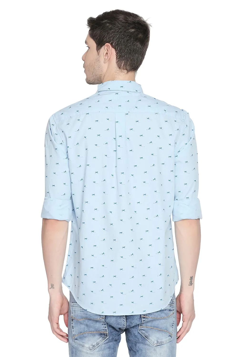 Slim Fit Fila Fil Printed Shirt