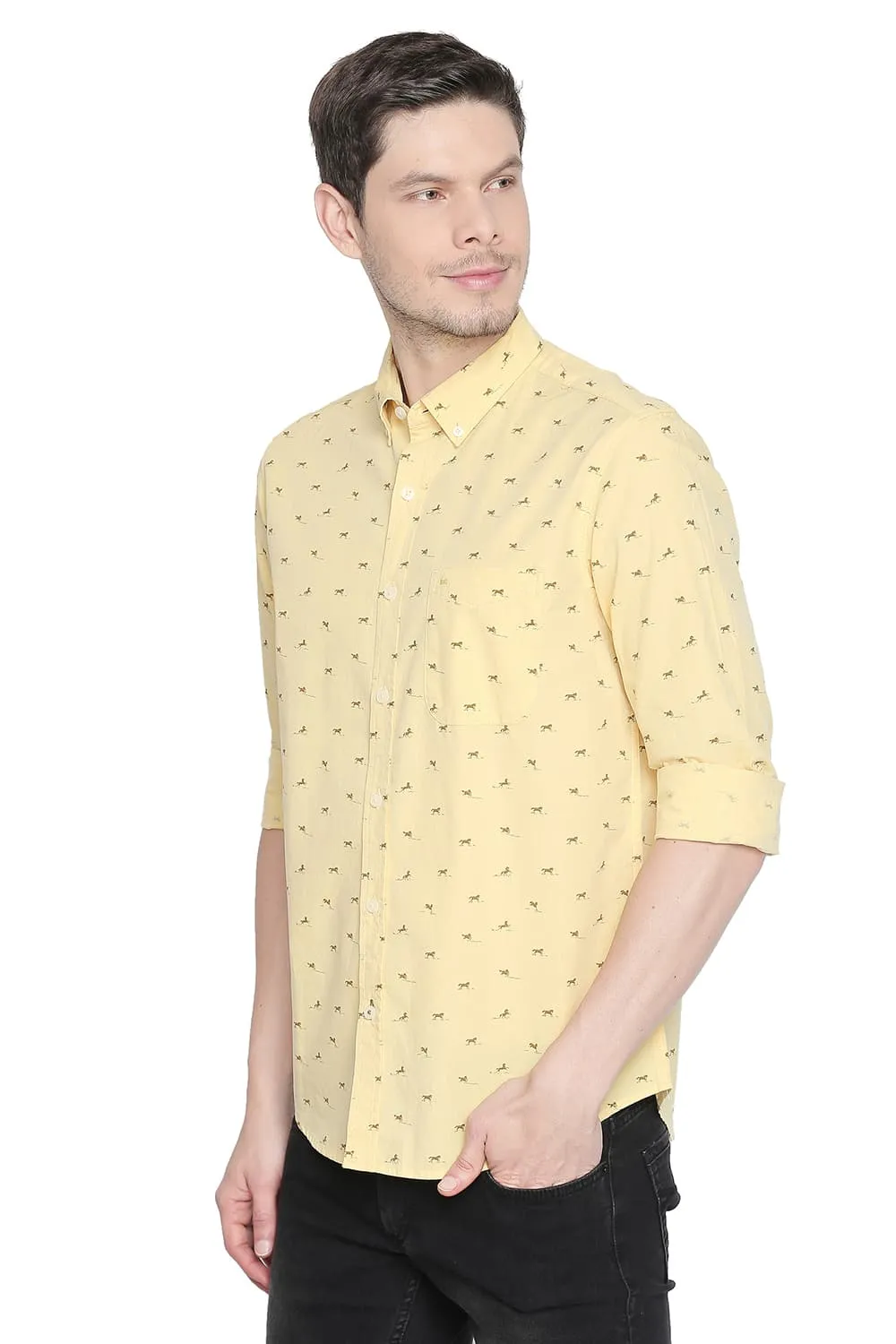 Slim Fit Fila Fil Printed Shirt