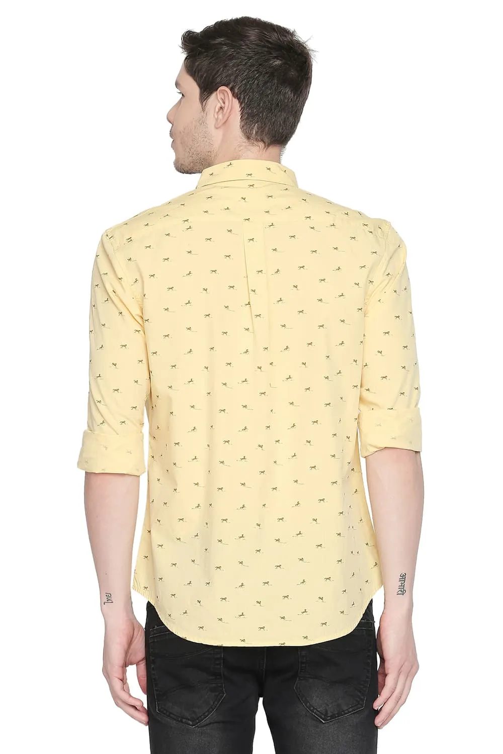 Slim Fit Fila Fil Printed Shirt