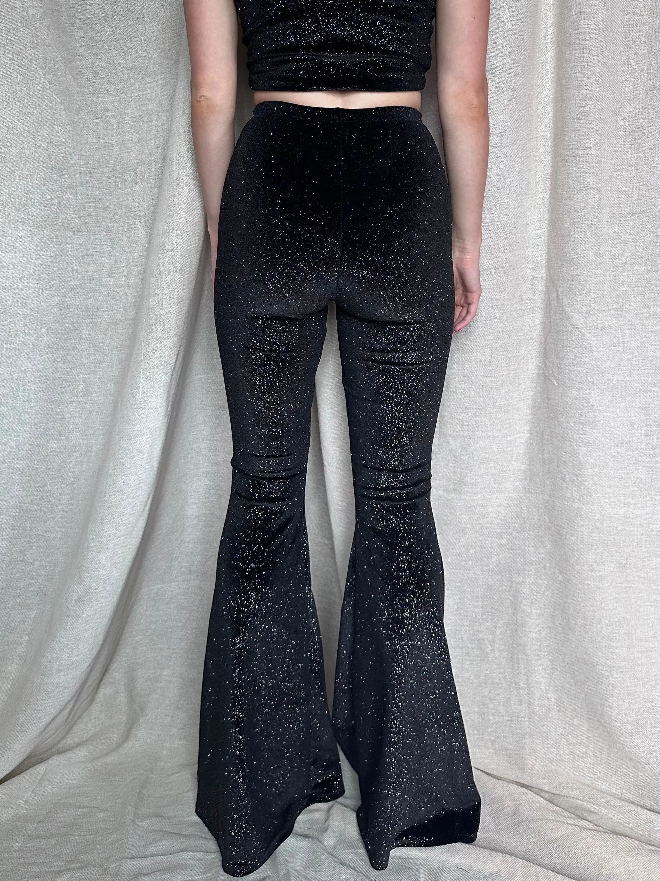 Stevie Flared Trousers - Glitter