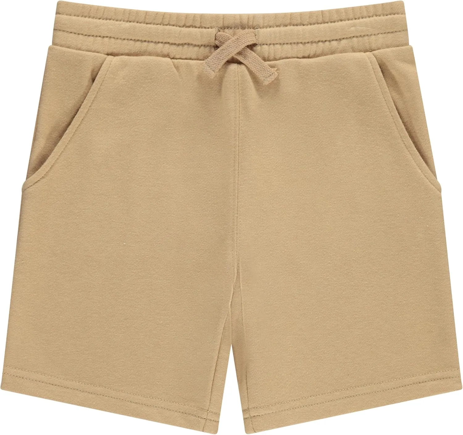 STITCH & STONE Boys 4-Pack French Terry Shorts  Soft & Breathable Cotton Lounge Shorts with Elastic Waist & Drawstring
