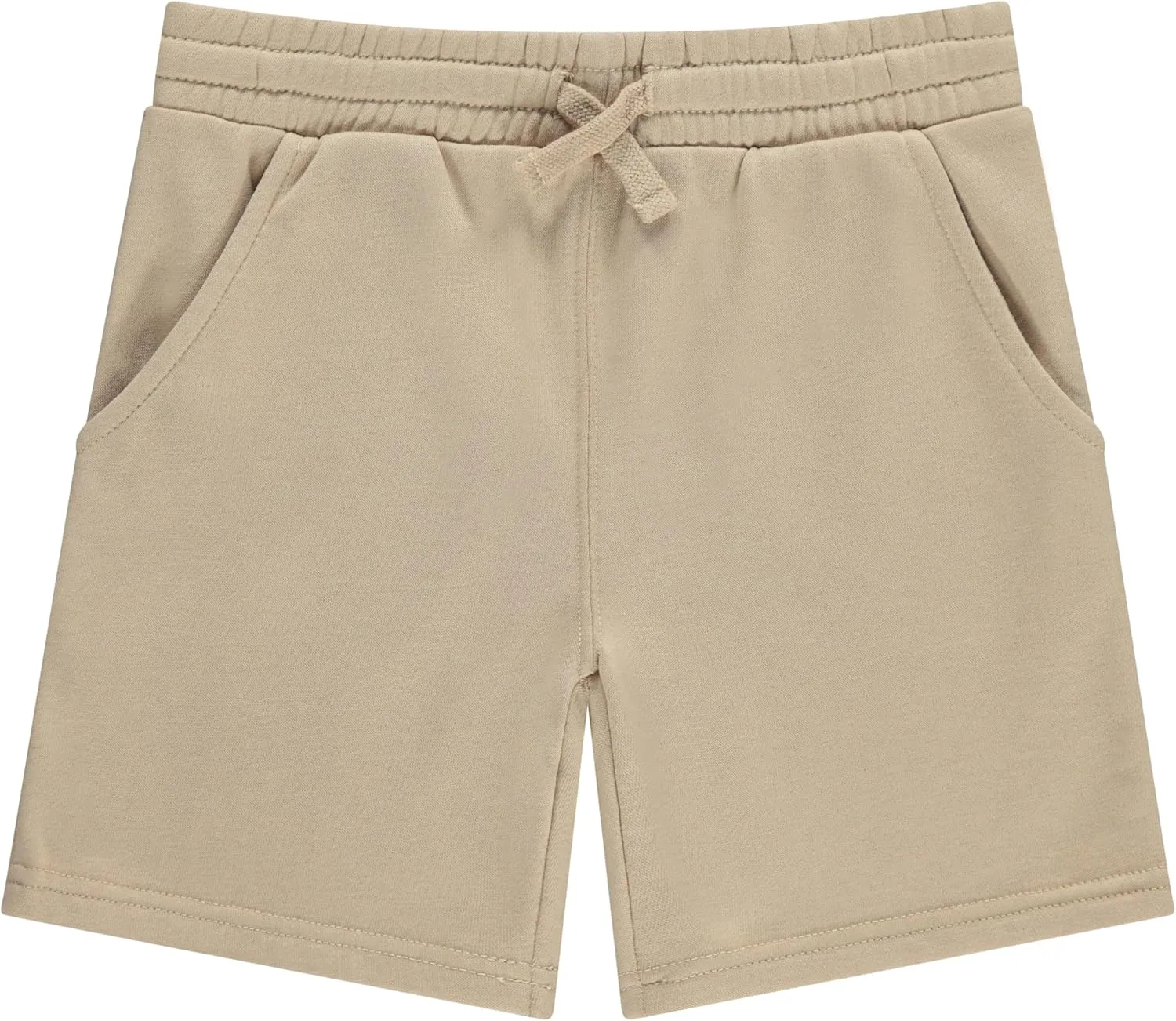 STITCH & STONE Boys 4-Pack French Terry Shorts  Soft & Breathable Cotton Lounge Shorts with Elastic Waist & Drawstring