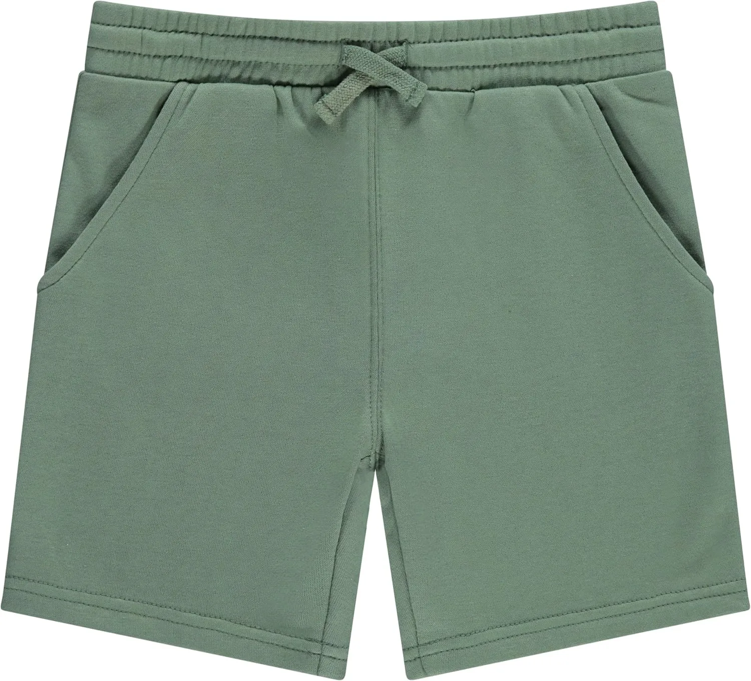 STITCH & STONE Boys 4-Pack French Terry Shorts  Soft & Breathable Cotton Lounge Shorts with Elastic Waist & Drawstring