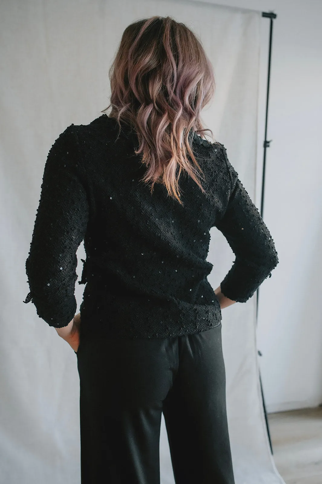 The Rizetta Wide Leg Trouser - Black - PLUS