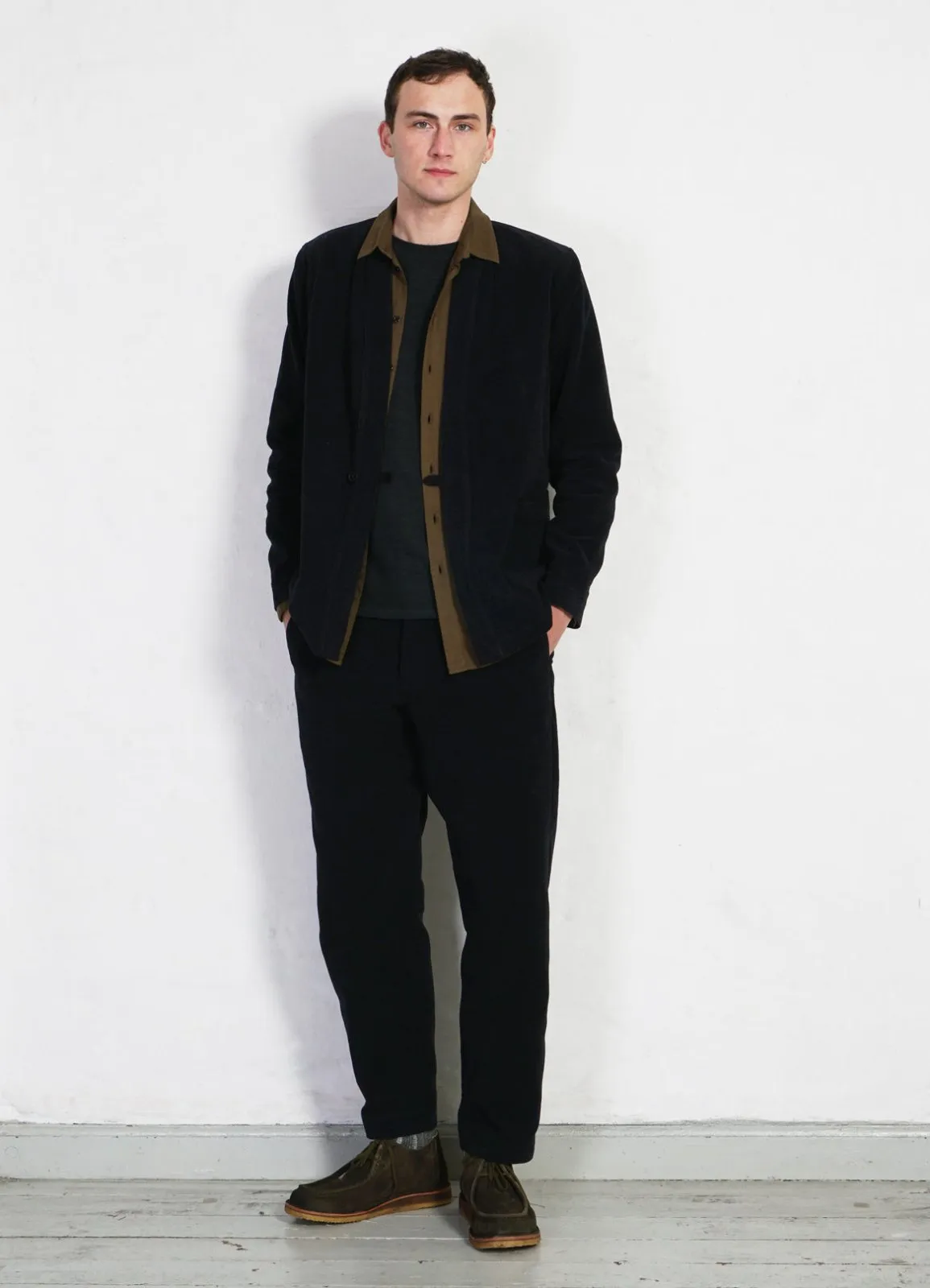 TYGE | Wide Cut Cropped Trousers | Onyx